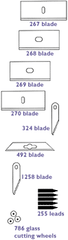 100 Pack of Logan 267 Replacement Blades