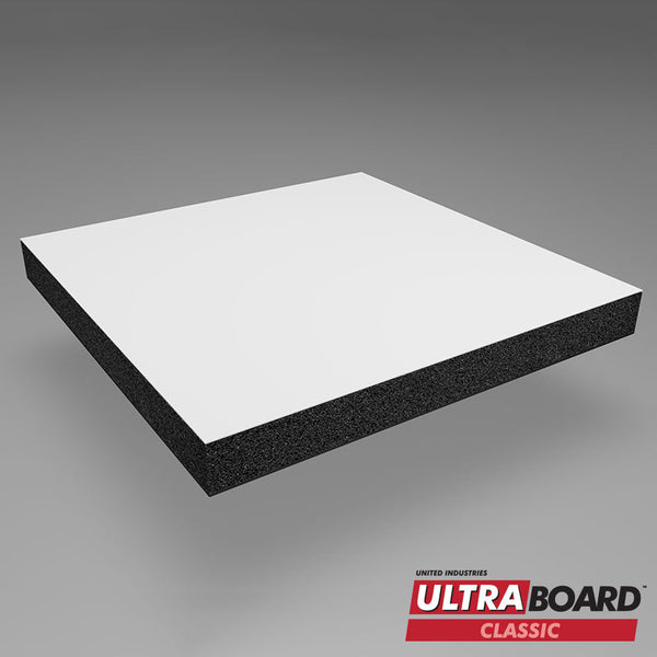 Ultra Board Classic 48 x 96 x 1 inch White Black Black  6 sheets