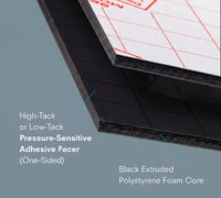 Black Gilman Brothers Self-Adhesive Foam Board – 3/16 inch – 24 x 36 25 Pack