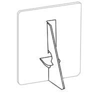 Lineco Cardboard Easel Backs Single Wing White 3 Inch 500 pack